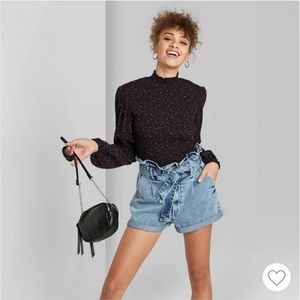 Wild Fable Paperbag denim shorts